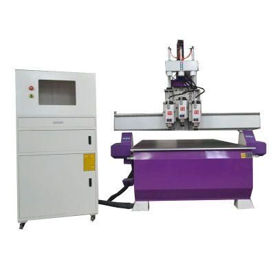 Three Head Automatic Tool Change CNC Router 1325 2030 Wood Engraving Machine for Furniture