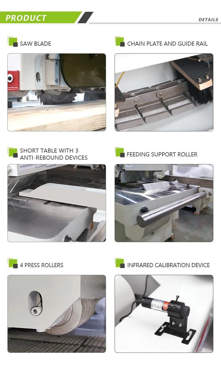 Material Preparation Saw and Trimming Single-Rip Longitudinal Sawing Machine