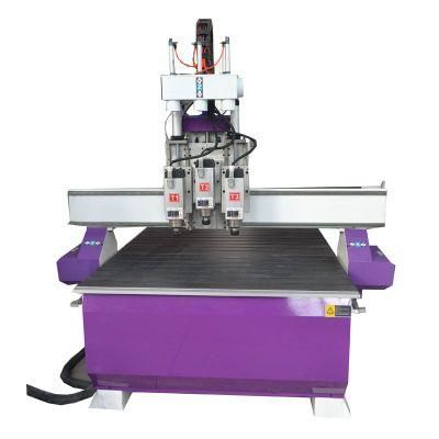 1325 Three Spindle Pneumatic Wood CNC Router for Furniture Making