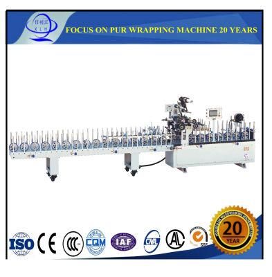 300/1300mm Wooden Door Wrapping Paper Coating Profile Wrapping Machine with High Temperature Resistant / Scrape Resistant Excellent Fireproofing