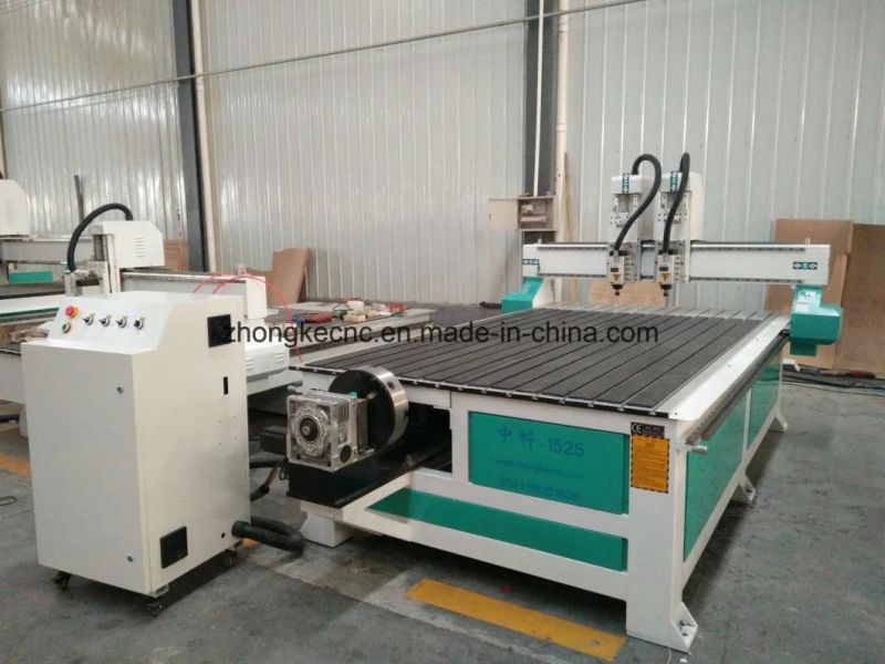 Double Spindle and Rotaries Wood CNC Router Machine/Wood Engraving Machine
