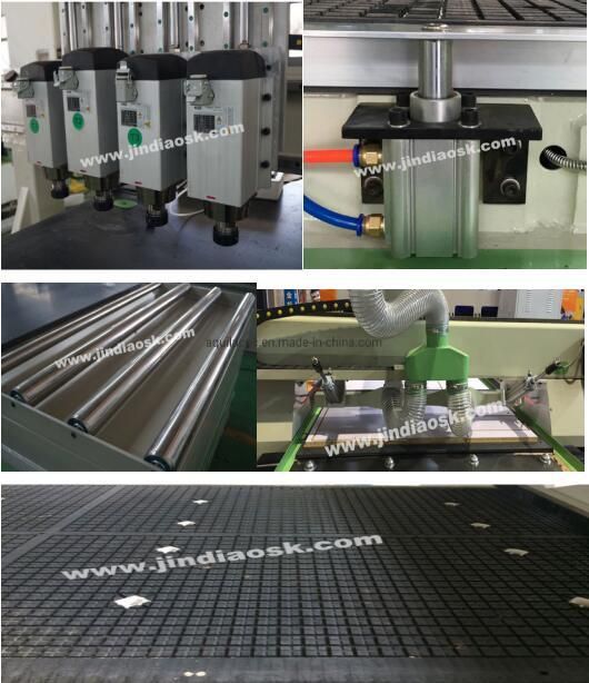 Four High-Power Spindles CNC Machine for Wooden Doors and Cabinets