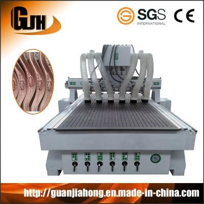 Woodworking Machine, 6 Spindles Wood CNC Router, Multi Spindle CNC Engraving Machine