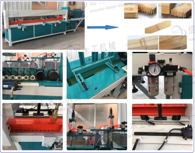 Make Finger Joint Wood From Wood Wastes, in Line with Combination Planer for Re-Sawing Wood and Plaining Wood Into Specific Sizes Finger Joint Line Machine