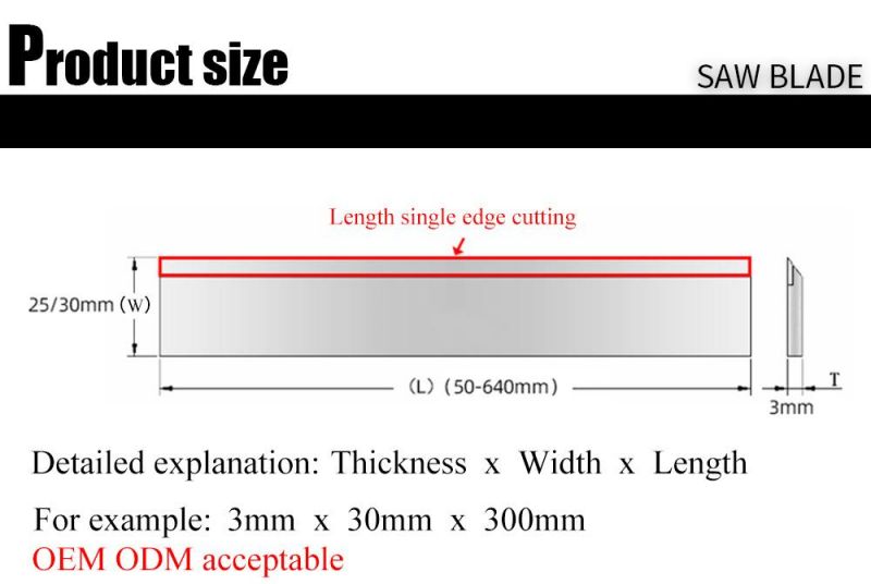 Factory Price Tools & Hardware Woodworking Tools HSS Tungsten Carbide Planer Knife for Wood