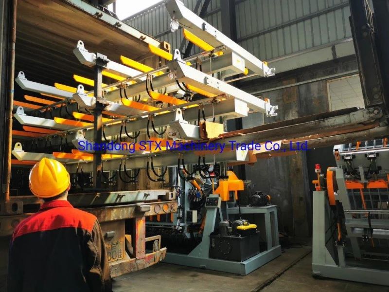 Glulam Wood Panel Beam Hydraulic Press Machine Four Side Rotary Clamp Carrier Composer