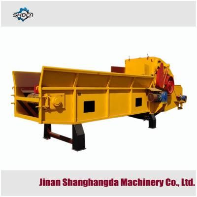 Industrial Customizable Wood Chip Machine 6PCS Knives Wood Chipper with Discharging Conveying Length 10m