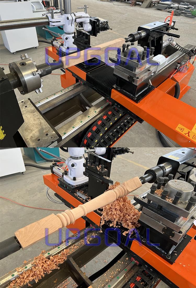 Automatic Tools Changing 4 Axis CNC Wood Lathe Machine with Spindle/Servo Motor