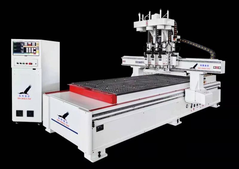 3 Heads Pneumatic Woodworking CNC Machine