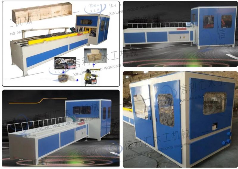 Automatic Pallet Nailing Machine Making Pallet Plywood Block Making Machine Plywood Pallet Block Making Machine