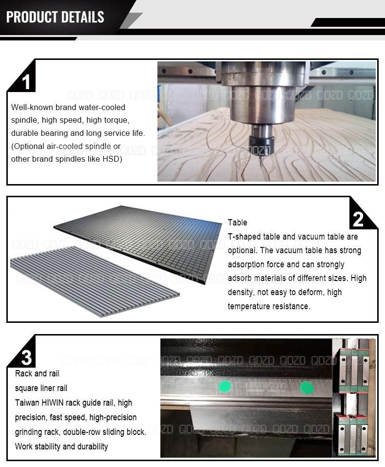 4X8 FT Automatic 3D CNC Wood Carving Machine 1325 Wood Working CNC Router for Sale