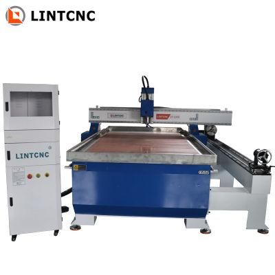 Heavy Duty 4X8FT 3D Woodworking CNC Router 1325 Wood CNC Cutting Engraving Machine with Side Big Rotary Axis