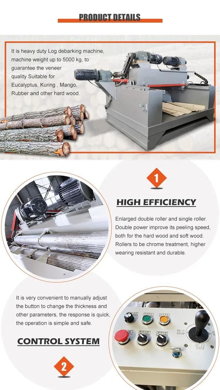 1400mm Wood Log Debarking Machine for Veneer Production