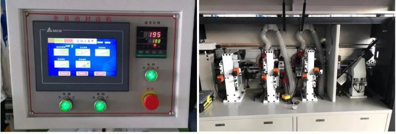 Full Automatic Woodworking Furniture PVC Veneer Corner Rounding Trimming Edge Banding Bander Machine