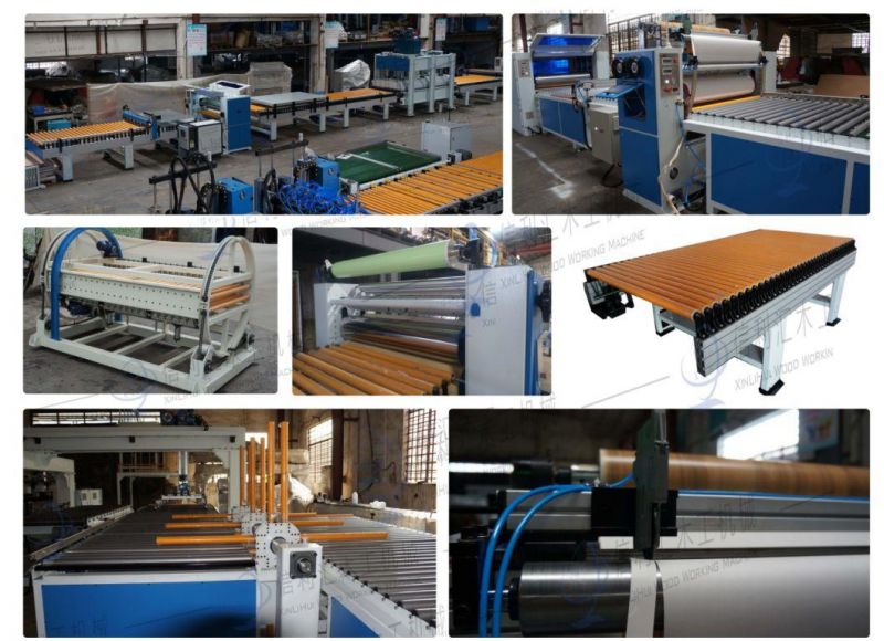 Automatic Paper/ PVC/ Pur /Film/ foil Laminating Machine Sticking Machine Woodworking Machine with auto cutter/ feeding and loading/ auto turnover device