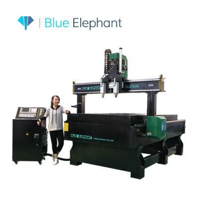 Jinan Blue Elephant 1530 Multi-Head CNC Router Machines for Wood Carving Mirror Frame