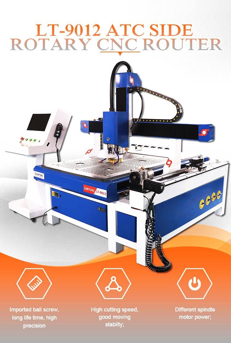 4 Axis 1212 1325 2130 Atc Engraving Router CNC Milling Automatic Wood Carving CNC Woodworking Machinery