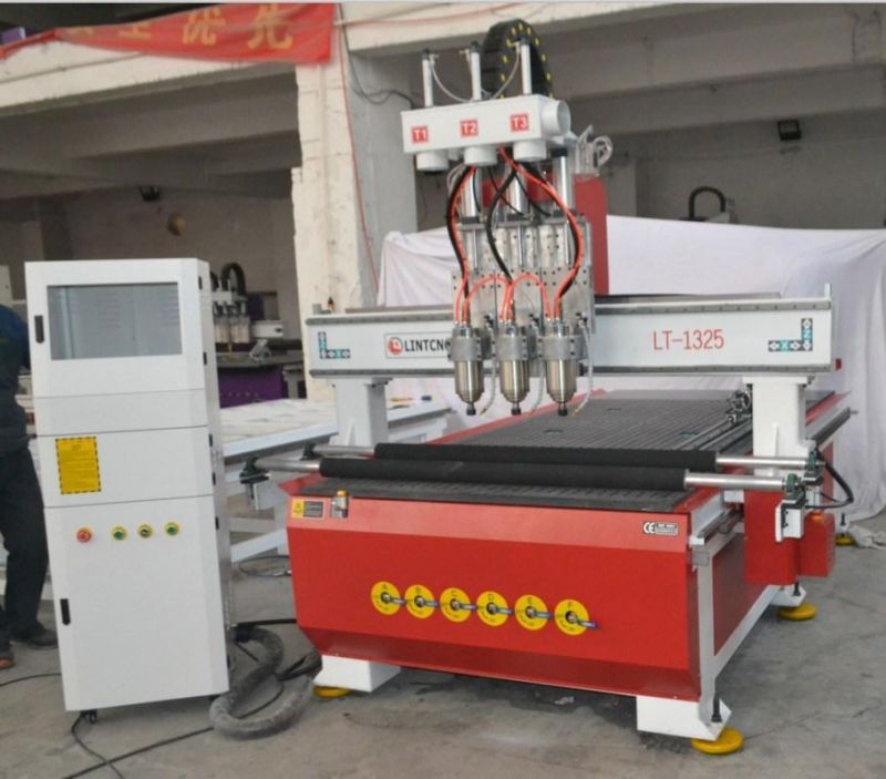 Good Price Multi Head CNC Router Cutting Engraving Machine Pneumatic CNC 1325