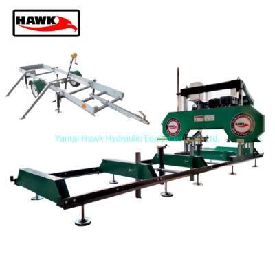 Woodworking 15HP Gasoline Portable Horizontal Band Sawmill