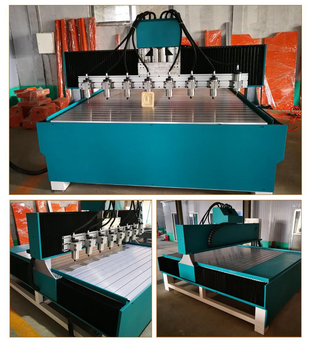   1800*2000mm, 8 Spindle, Woodworking Machinery, Multi Spindle, Wood CNC Router, Engraving Machine