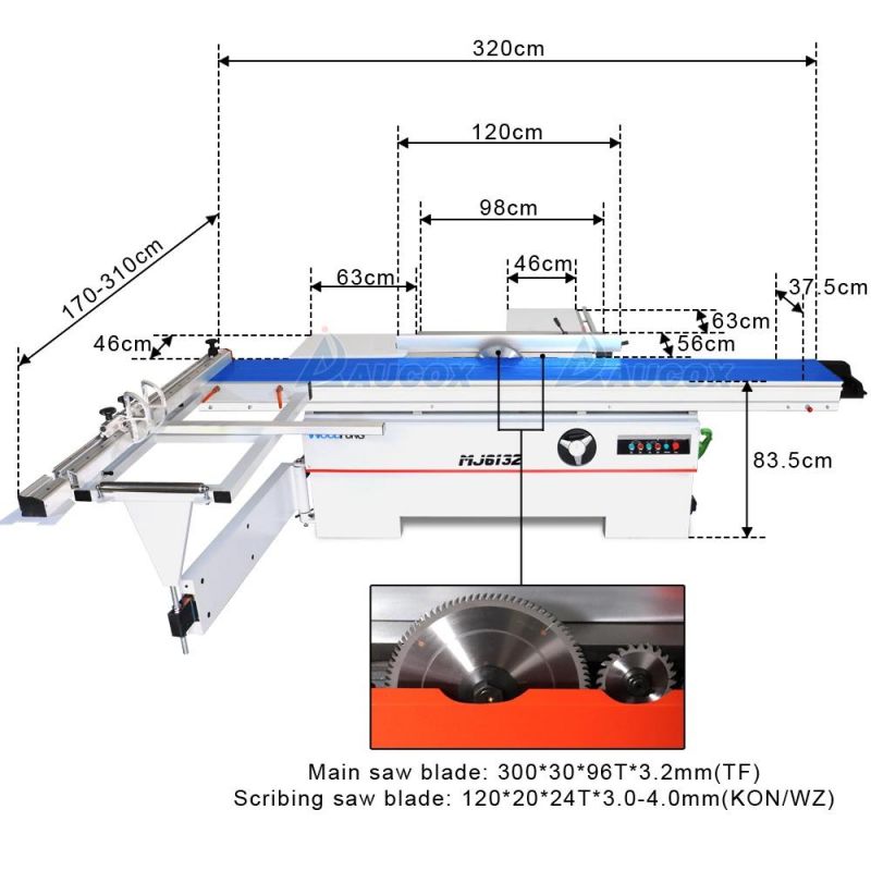 Wood Saw Machine 3200mm Sliding Table Panel Saw