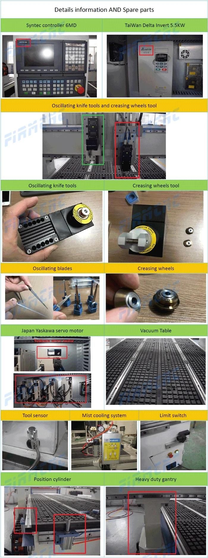 Atc CNC Oscillating Knife Leather Cardboard Carton Cutting Router Machine