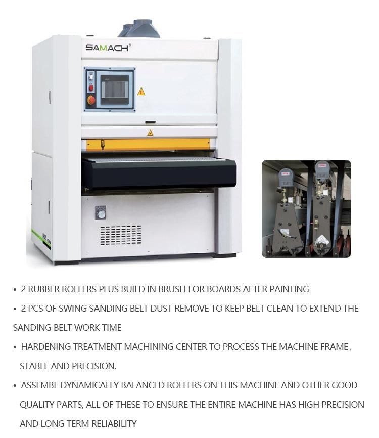 Two Heads Lacquer Sanding Machine Wood Automatic Sanding Machine