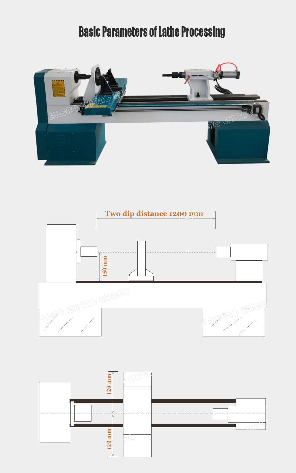 Woodworking Machine, 1220 CNC Wood Lathe, CNC Turning Machine