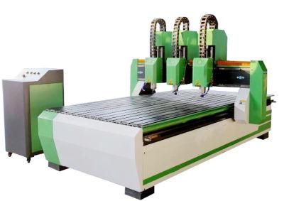 3 Heads CNC Wood Router Machine 3D