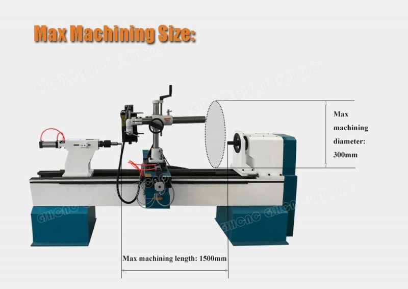 CNC Wood Turning Lathe for Turning Wooden Legs, Staircase, Baseball Bet