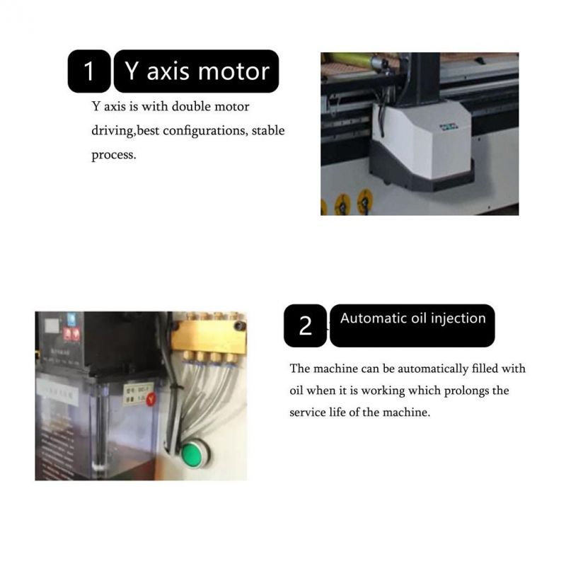 Four Process Switching Head 3 Axis CNC Router Woodworking Machine Very Suitable for Door Cabinet Carving Cutting