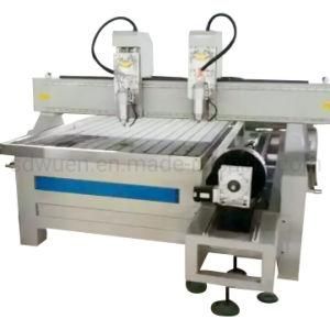 Two Processes Two Spindles CNC Router with Rotary Axis Best Price and High Quality
