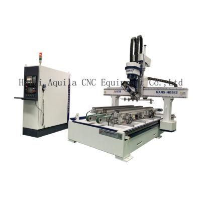 9kw Italy Spindle Five Axis Atc CNC Wooden Door Machining Center