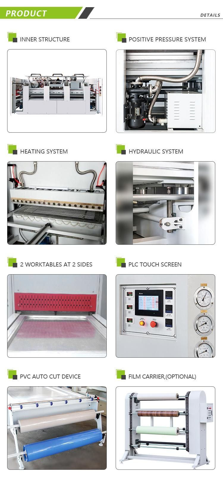 Woodworking PVC Wrapping Machinery Positive & Negative Membrane Press Machine