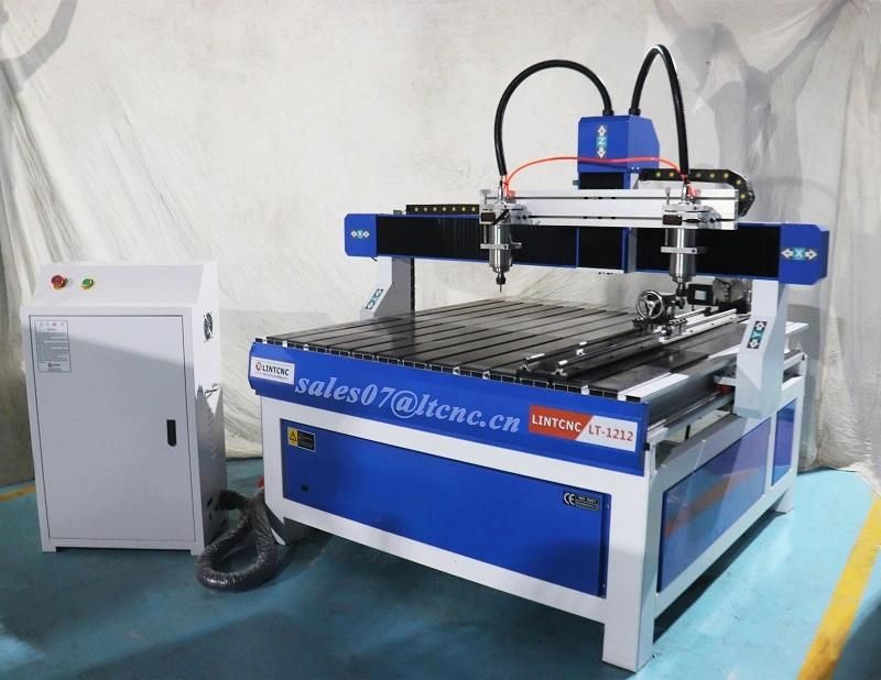 4 Axis 1212 CNC Router Machine 3.0kw Spindle with Axis on The Side