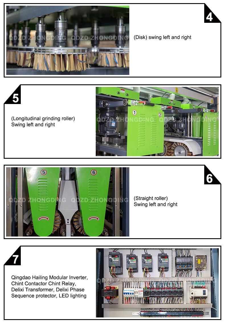 Single Side Wood Brush Sanding Machine Wood Edge Polishing Machine