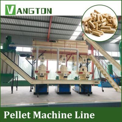 China Wood Sawdust Biomass Rice Husk 1-2t/H Wood Pellet Making Machine Line