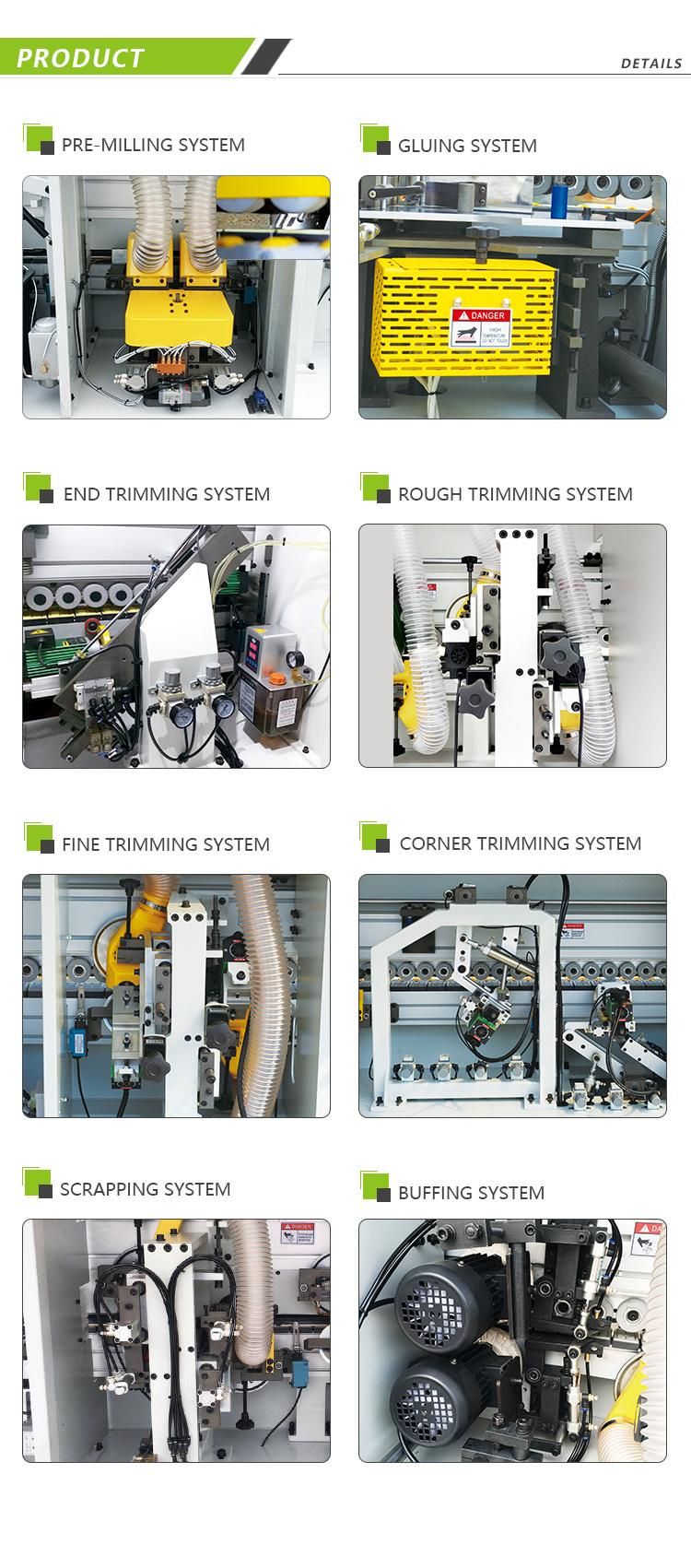 Woodworking PVC Edge Banding Machine with Pre-Milling