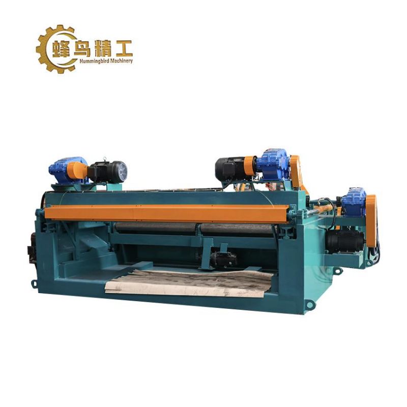 Wood 8feet Log Debarking Rounding Machine with Bark Crusher for Veneer Peeling Line