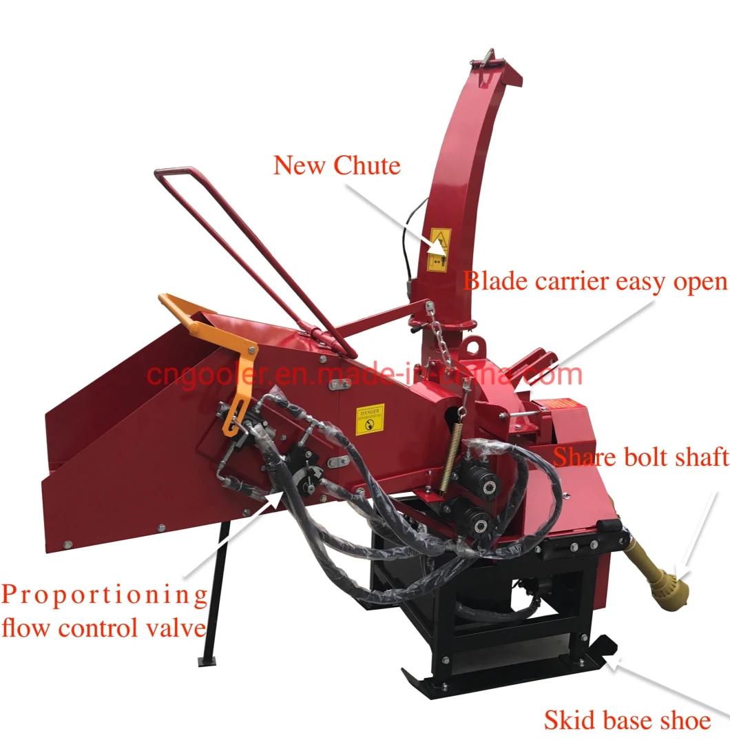 CE Certificate 3pl Wood Chipper Wm-8h with Double Hydraulic Feeding Rollers