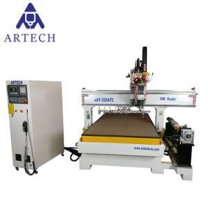 Hot Sale 4 Axis Wood Router 1325 3D CNC Router with Auto Tool Changer