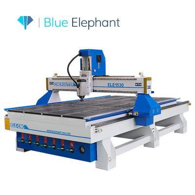 1530 Wood Door Making CNC Router Cutting Machine with Rotary Device