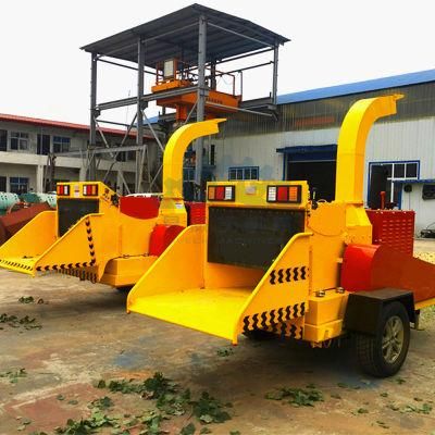 Movable Diesel Engine Wood Chips Machine with Wheel