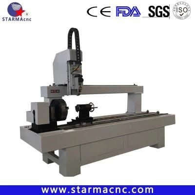 500mm Diameter Rotary CNC Router for Engraving Soft and Hard Cylinder Wood