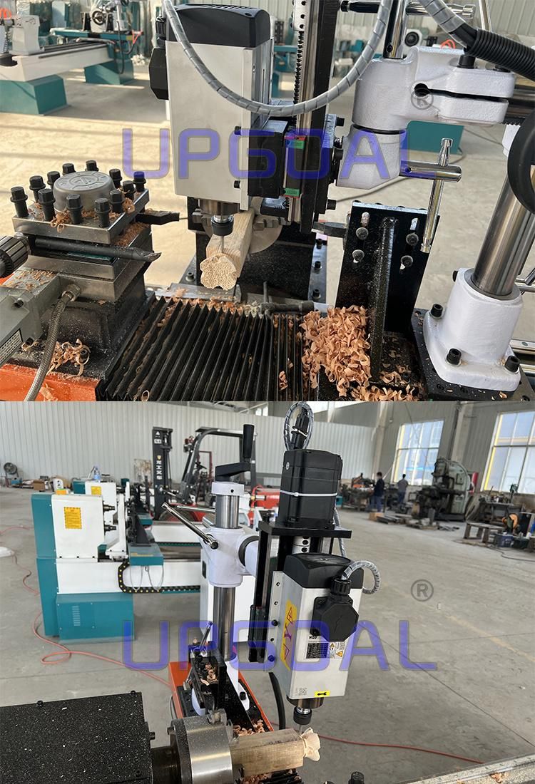 Automatic Tools Changing 4 Axis CNC Wood Lathe Machine with Spindle/Servo Motor