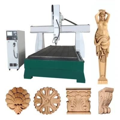 3D Foam Sculpture Making 4 Axis CNC Router with Big Rotary