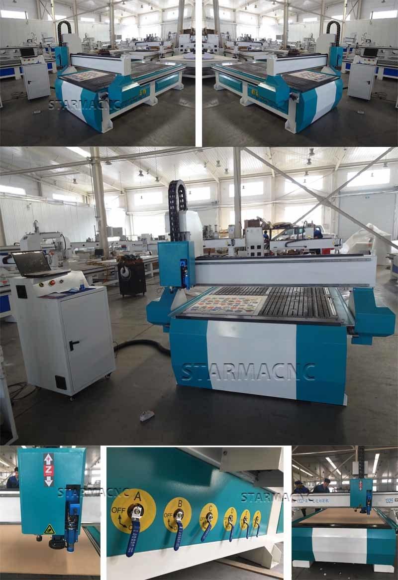 Spindle+Oscillating Knife+CCD Auto Changing CNC Router for Sign Making