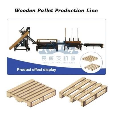 Pneumatic Stringer/Block Wooden Pallet Nailing Machine with Corner Cutting Line