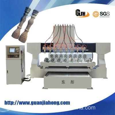 8 Spindles, Rotary Engraving Machine, 4 Axis CNC Router