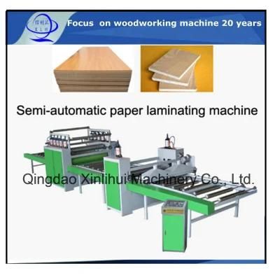 Semi-Automatic Line PVC Woodworking Laminator Wood Plastic Plate Surface Laminating Machine/ Wallpaper Laminator for Wall Board with Hot Glue
